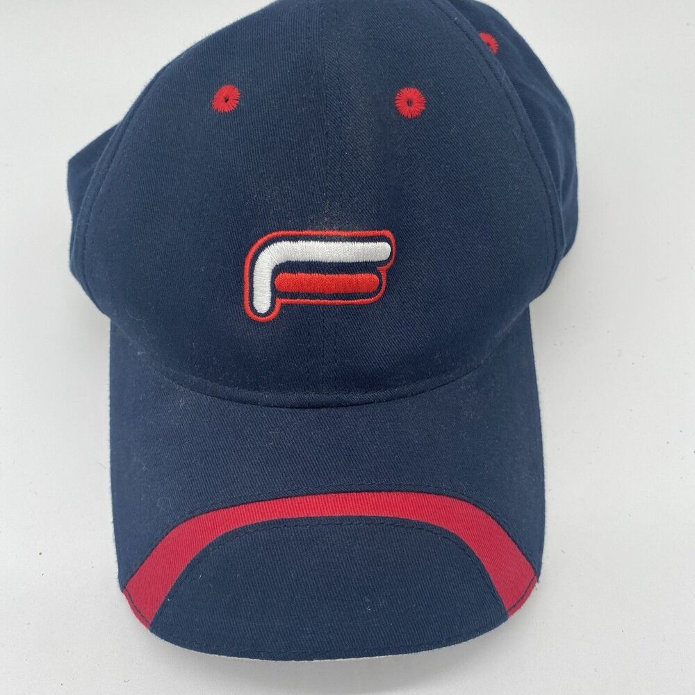 Fila Hat Cap Navy Red Adjustable Official Logo